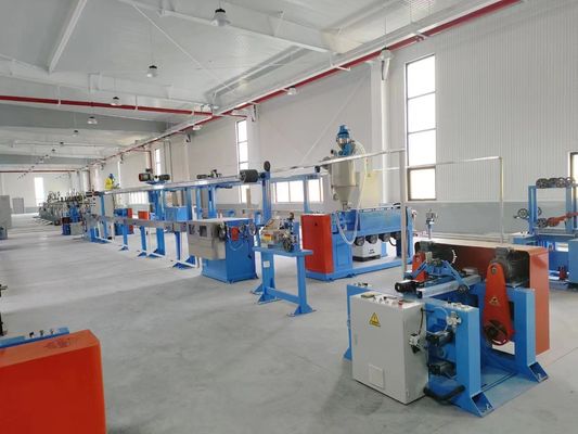 Jacket Sheath PE PVC Cable Extruder Machine Line 50KW Wire Extrusion Line