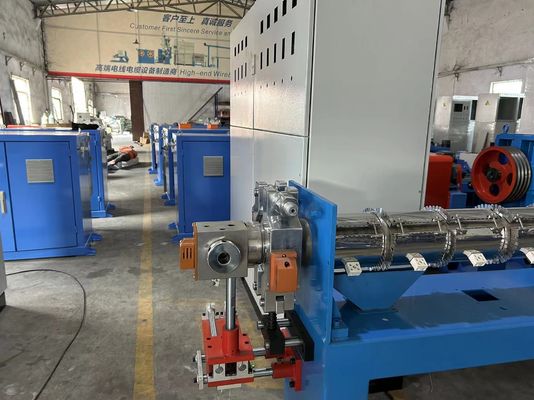 Jacket Sheath PE PVC Cable Extruder Machine Line 50KW Wire Extrusion Line