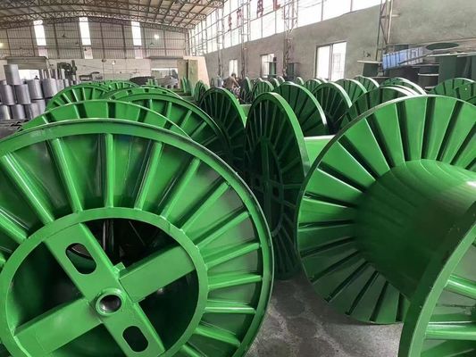 Customized 1250mm Corrugated Bobbin , Steel Cable Reeling Drum