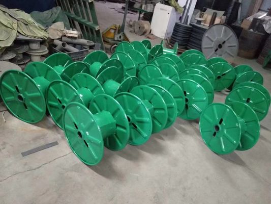 500mm 630mm Cable Bobbin Iron Punching Steel Bobbin For 70 Extruder Line